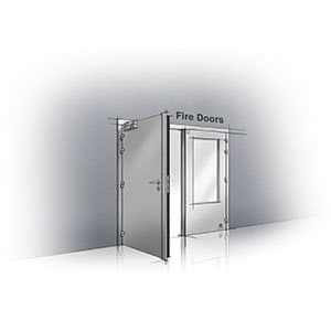 Steel fire-proof doors